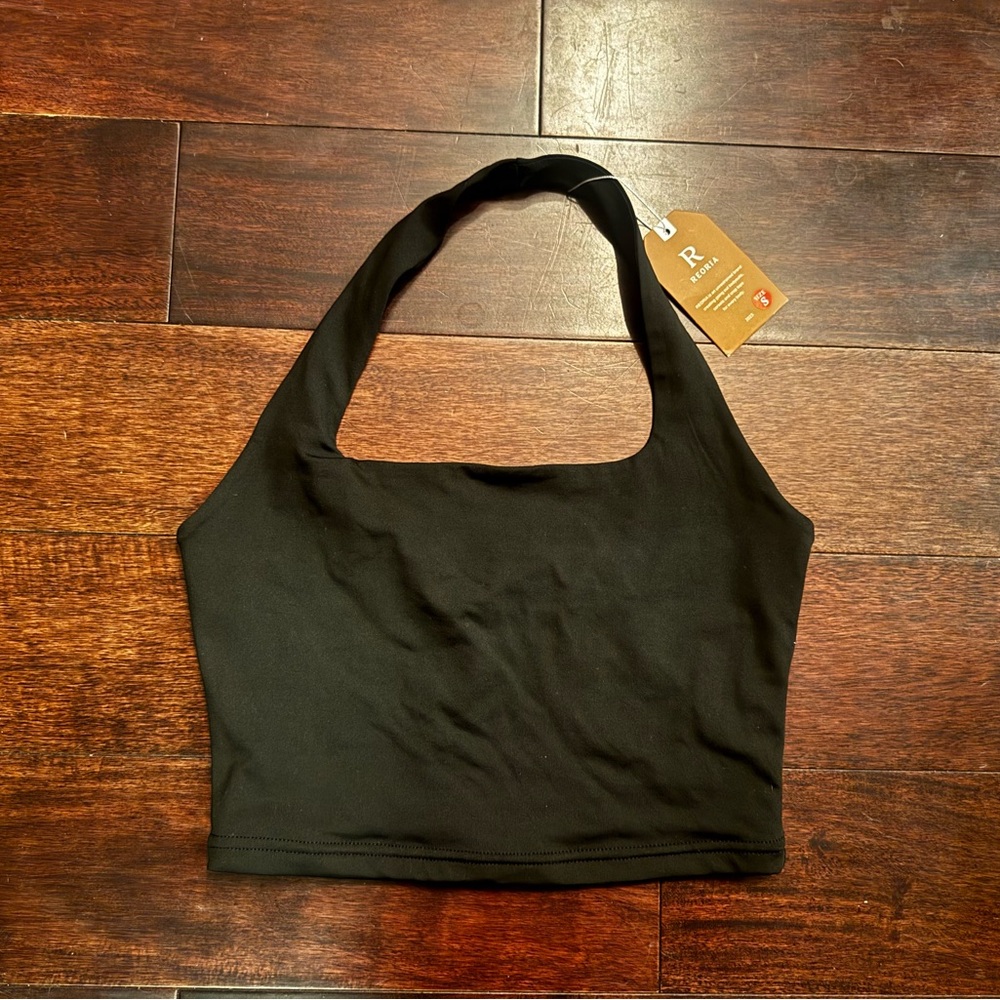 ReoRia Black Halter Crop Top / Small